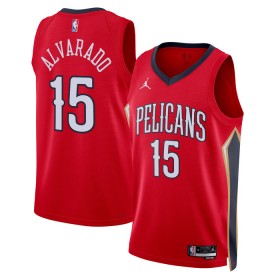 Maillot Basket Homme New Orleans Pelicans Jose Alvarado 15 2022-23 Jordan Statement Edition Rouge Swingman